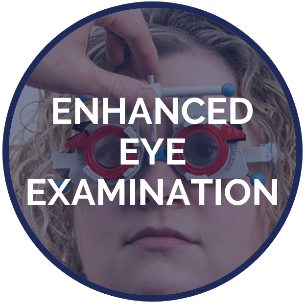 Service Page Enhanced Eye Exam Button